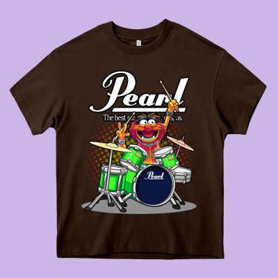 Animal Drummer Pearl Drums Heavy Core Tee Designed By Floraart