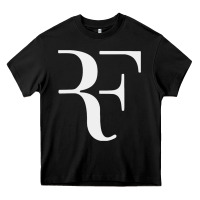 Black roger federer Heavy Core Tee - FloraArt