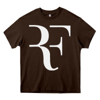 Chocolate Brown roger federer Heavy Core Tee - FloraArt