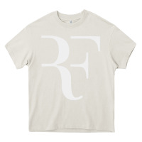 Cream roger federer Heavy Core Tee - FloraArt