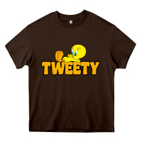 Chocolate Brown tweety Heavy Core Tee - FloraArt