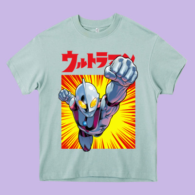 Ultraman Exclusive Yellow Heavy Core Tee Designed By Floraart