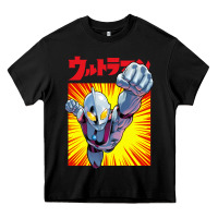 Black ultraman exclusive yellow Heavy Core Tee - FloraArt