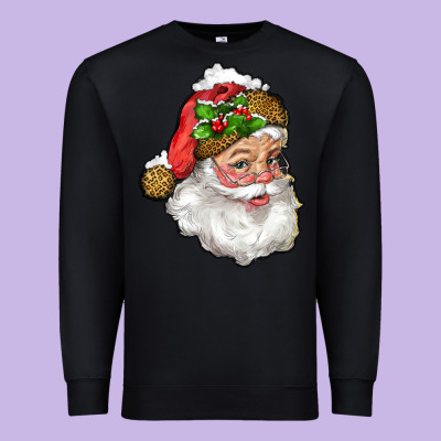 Santa With Snow Premium Sweatshirt Designed By Ranaportraitstore