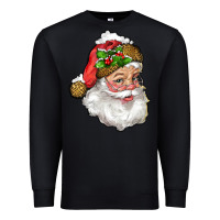 Black santa with snow Premium Sweatshirt - RanaPortraitStore