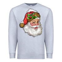 Heather Grey santa with snow Premium Sweatshirt - RanaPortraitStore
