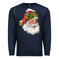 Navy santa with snow Premium Sweatshirt - RanaPortraitStore