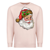 Pale Pink santa with snow Premium Sweatshirt - RanaPortraitStore