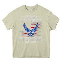 Mossy proud air force step dad veteran vintage flag veterans day t shirt Heavy Core Tee - FloraArt