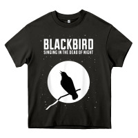 Asphalt blackbird singing in the dead of night t shirt Heavy Core Tee - FloraArt