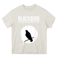 Cream blackbird singing in the dead of night t shirt Heavy Core Tee - FloraArt