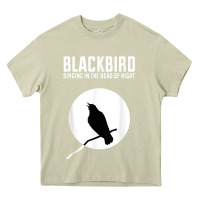 Mossy blackbird singing in the dead of night t shirt Heavy Core Tee - FloraArt