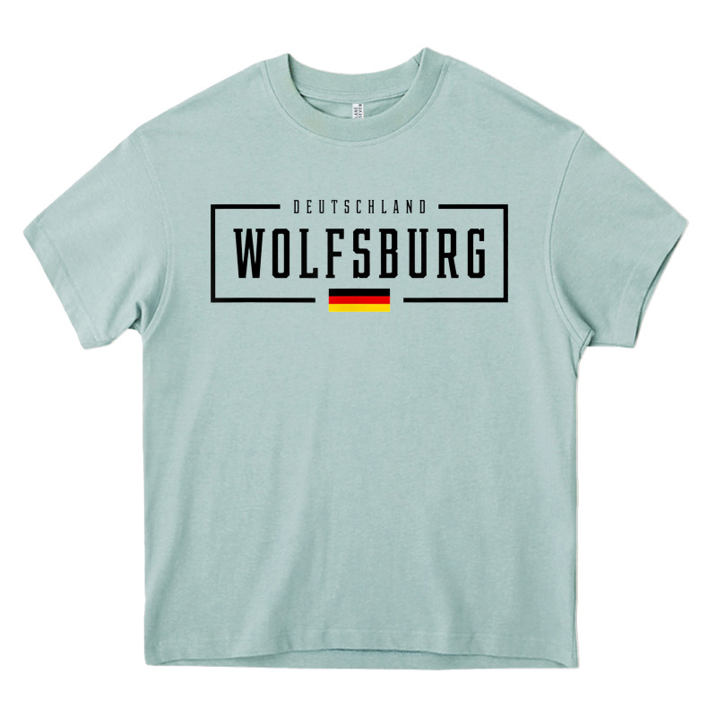 Wolfsburg Deutschland Germany German Flag Heavy Core Tee by FloraArt | Teevron