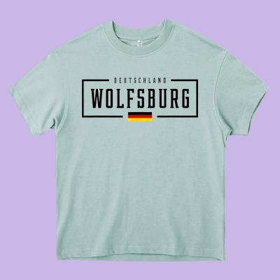 Wolfsburg Deutschland Germany German Flag Heavy Core Tee Designed By Floraart