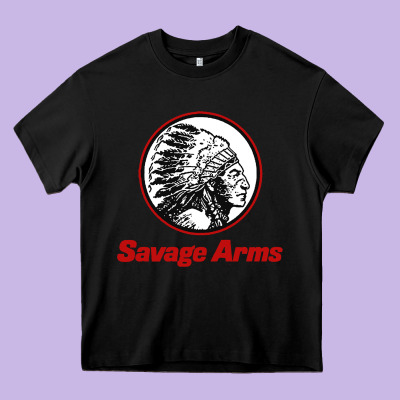 Savage Arms Heavy Core Tee Designed By Floraart