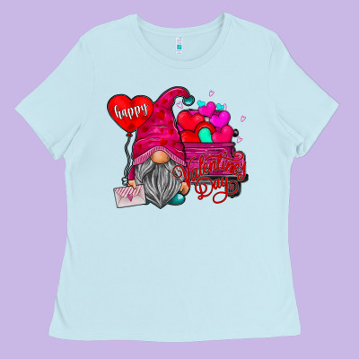 Happy Valentine's Day Ladies Tee Designed By Cowhidedigitalart
