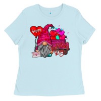 Baby Blue happy valentine's day Ladies Tee - CowhideDigitalArt