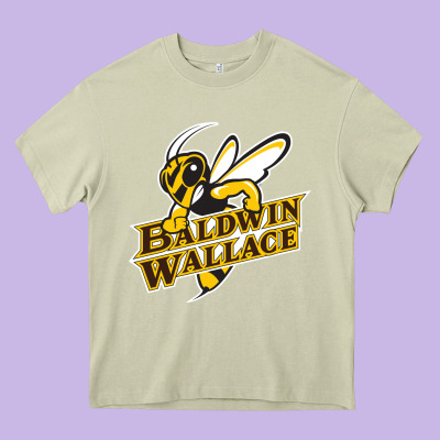 Baldwin Wallace University Yellowjackets Heavy Core Tee Designed By Floraart