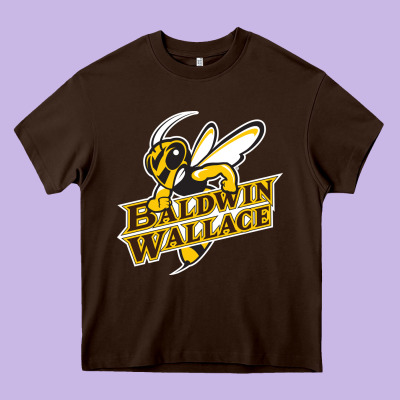 Baldwin Wallace University Yellowjackets Heavy Core Tee Designed By Floraart