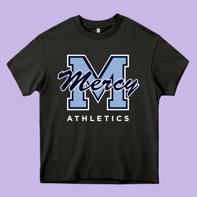 Mercy High School (burlingame, California) Heavy Core Tee Designed By Floraart