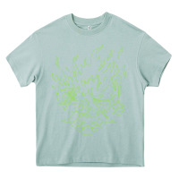 Arona Cyberpunk samurai Neon Green Heavy Core Tee - FloraArt