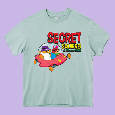 Secret Squirrel  51 Heavy Core Tee Designed By Floraart