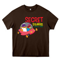 Chocolate Brown Secret Squirrel  51 Heavy Core Tee - FloraArt