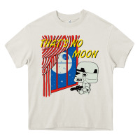 Cream thats no moon Heavy Core Tee - FloraArt