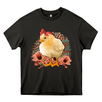 Asphalt Chick With Flowers Feopard Heavy Core Tee - Jasminsmagicworld