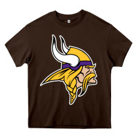 Chocolate Brown Team Of Minnesota American Football Heavy Core Tee - FloraArt