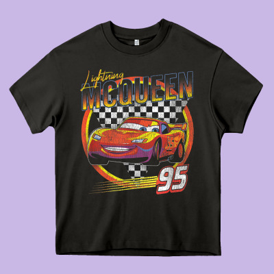 Cars Lightning Mcqueen Heavy Core Tee Designed By Floraart