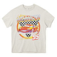 Cream cars lightning mcqueen Heavy Core Tee - FloraArt