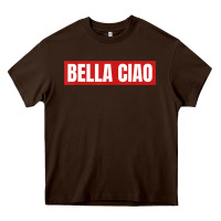 Chocolate Brown bella ciao tshirt for casa song lovers  men women tshirt t shirt Heavy Core Tee - FloraArt