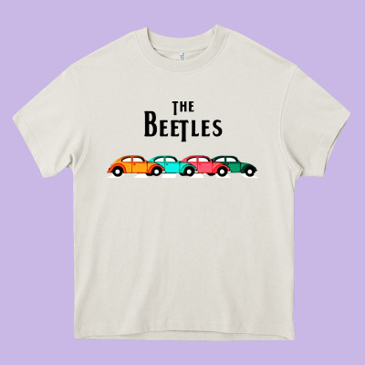 Beetles Heavy Core Tee Designed By Floraart