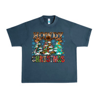 Midnight Navy Howdy Christmas Urban Heavy Tee - CowhideDigitalArt
