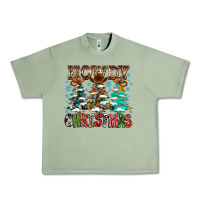 Oil Green Howdy Christmas Urban Heavy Tee - CowhideDigitalArt
