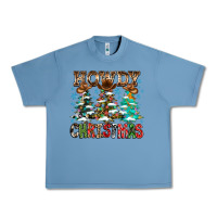 Pebble Blue Howdy Christmas Urban Heavy Tee - CowhideDigitalArt