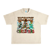 Sandshell Howdy Christmas Urban Heavy Tee - CowhideDigitalArt