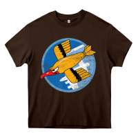 Chocolate Brown Ww2 91St Bomb Squadron Flying Fortress Soaring Bird Patch Heavy Core Tee - FloraArt