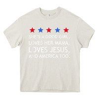 Cream she's a good girl, she's loves her mama, loves jesus t shirt Heavy Core Tee - FloraArt