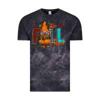 Cloud Black Fall Vibes Vintage Tee - CowhideDigitalArt