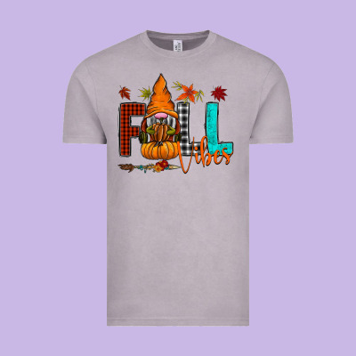 Fall Vibes Vintage Tee Designed By Cowhidedigitalart