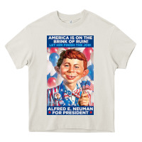Cream alfred e. neuman for president Heavy Core Tee - FloraArt