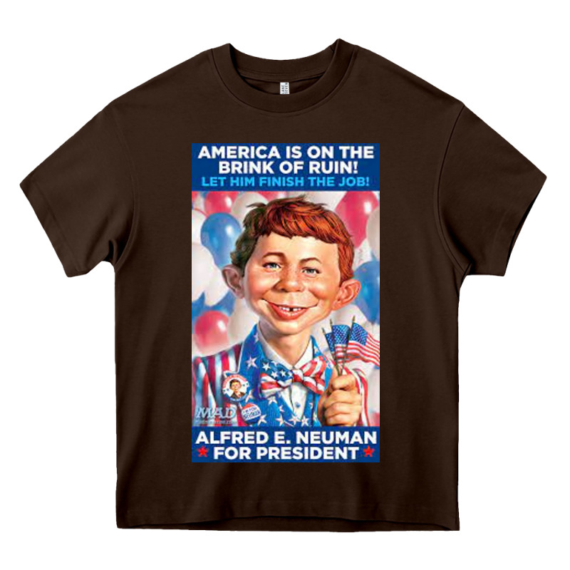 Alfred E. Neuman For President Heavy Core Tee by FloraArt | Teevron