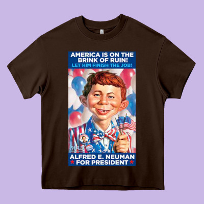 Alfred E. Neuman For President Heavy Core Tee Designed By Floraart
