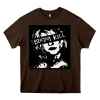 Chocolate Brown Vintage Bikini Kill Women Classic Heavy Core Tee - FloraArt