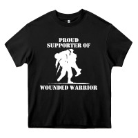 Black wounded warrior Heavy Core Tee - FloraArt