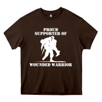 Chocolate Brown wounded warrior Heavy Core Tee - FloraArt
