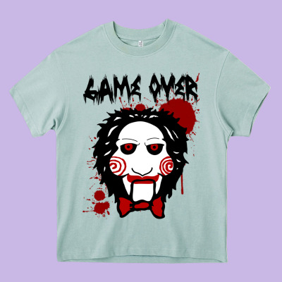 Billy Puppet Saw Jigsaw Inspired Heavy Core Tee Designed By Floraart