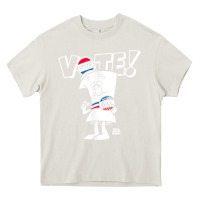 Cream schoolhouse rock vote with bill with white type t shirt Heavy Core Tee - FloraArt
